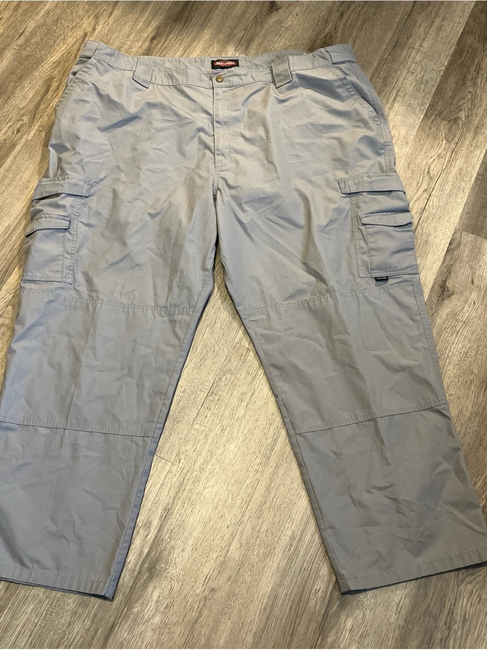 Men's Light Gray Tactical Cargo Pants - Relaxed Fit 52x30